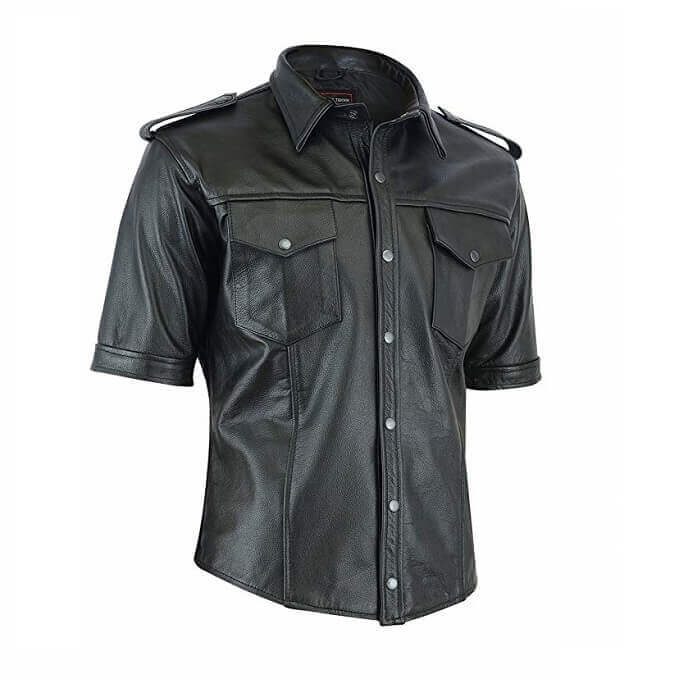 Leather Shirts Designs #SRM002
